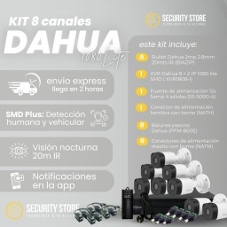 Kit 8 canales Dahua 1080 lite