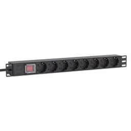 PDU 8 tomas schuko 1U 19"