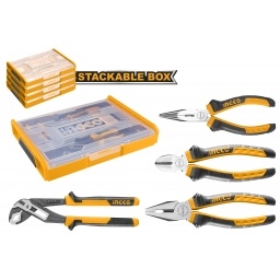 SET ORGANIZADOR + 4 PINZAS INGCO HKTV01P041