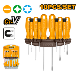 SET 10 DESTORNILLADORES  HKSD1058 INGCO