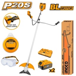 DESMALEZADORA P20S BATERIA 20V C 2 BAT 4AH CARGADOR CSTLI202522 INGCO