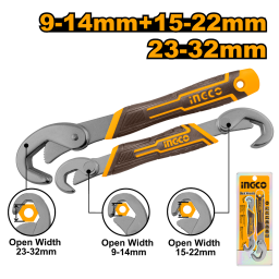 SET X 2 LLAVE UNIVERSAL DOBLE BOCA INGCO HBWS09328