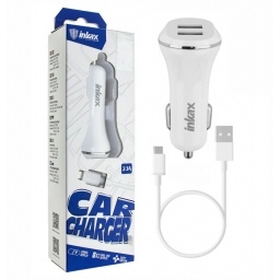 Cargador auto Dual Inkax c/cable Micro USB 2.1A