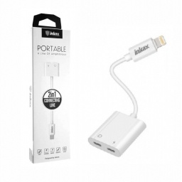 Cable adaptador Lightning Inkax 2 en 1 para Apple