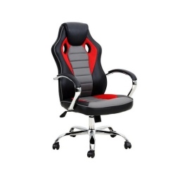 Silla Gamer Nibio Rookie GC029 | Ergonmica, Reposabrazos, Negra y Roja