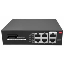 Switch PoE 4+2 65W 10/100MB