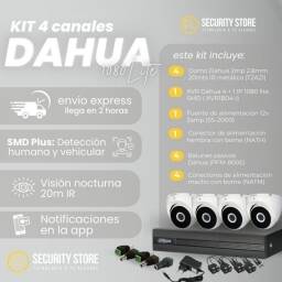 Kit 4 canales Dahua 1080 lite (con domo)