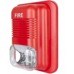 Sirena de incendio con estrobo 12/24V