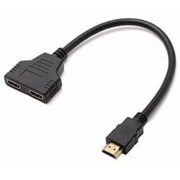 Cable HDMI en Y (1 macho y 2 hembras)