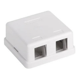 Roseta interior RJ doble sin jack RJ45