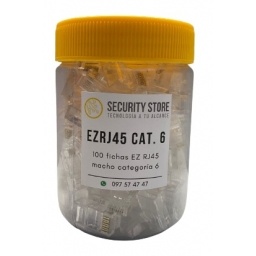 Fichas RJ45 cat.6 sistema EZ (x100)