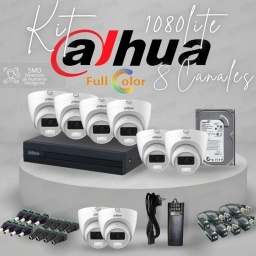 Kit 8 canales Dahua 1080 lite (full color)