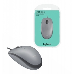 Mouse Logitech M110 silent ptico usb silver