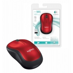 Mouse Logitech M185 inalmbrico rojo