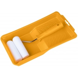 RODILLO INTERIOR 4 EN 1 POLYESTERESPUMA 10CM C BANDEJA PLASTICA KIT INGCO HKTCB041002